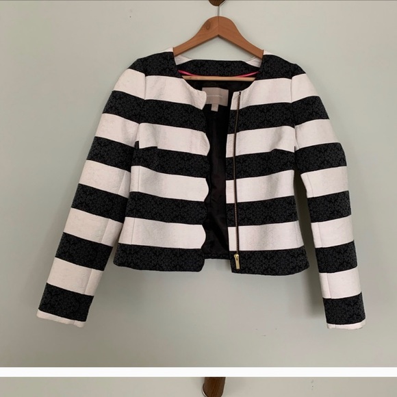 Banana Republic Striped Scalloped Parisian Jacket - Picture 2 of 2